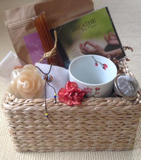 Organic Holiday Tea Breast Cancer Gift Basket From Breast Cancer Yoga